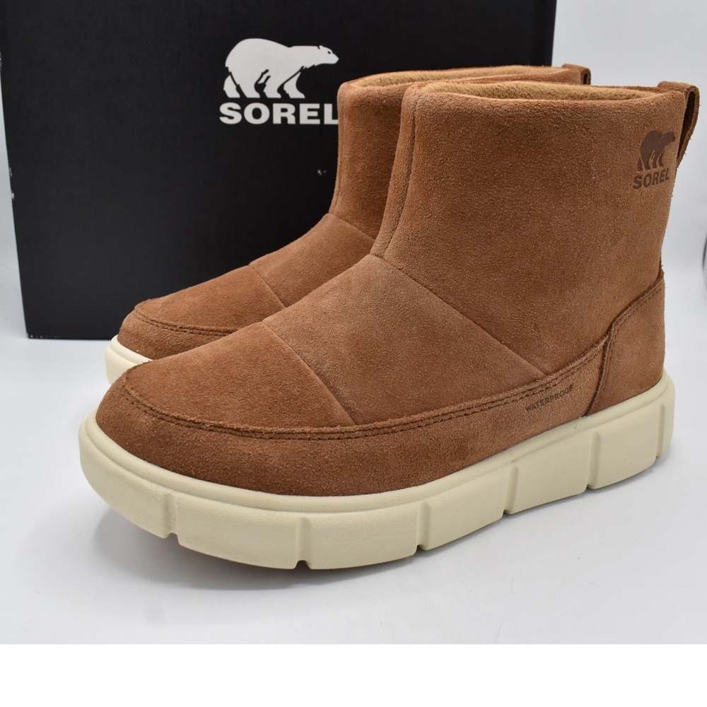 Sorel Explorer III Slip-On WP Women 8.5 Velvet Tan NEW Waterproof Boots